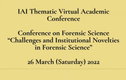 IAI Thematic Virtual Academic Conference on Forensic Science 26 March ...