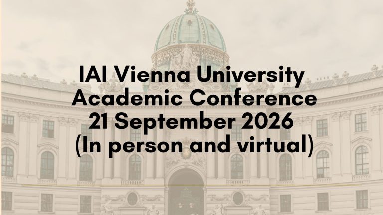 Book of Abstracts, Vienna IAI Academic Conference, 21 September 2026